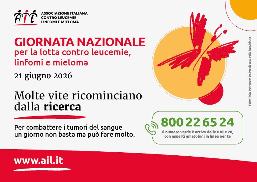 Giornata contro leucemie, linfomi e mieloma: AIL racconta i progressi della ricerca che cambiano la vita dei pazienti