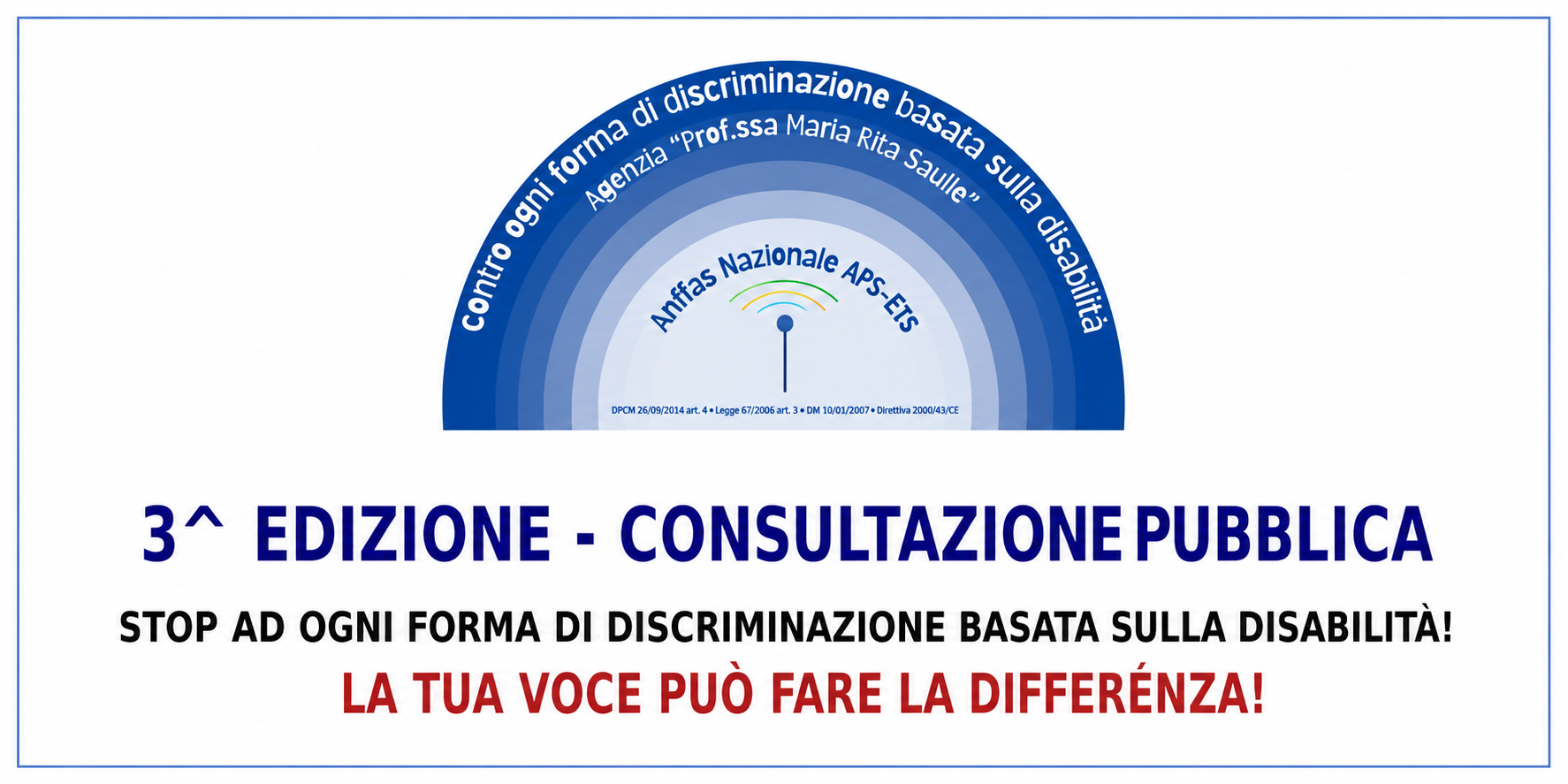 Discriminazioni e disabilità, Anffas chiama a raccolta persone e famiglie: “Ogni testimonianza conta”