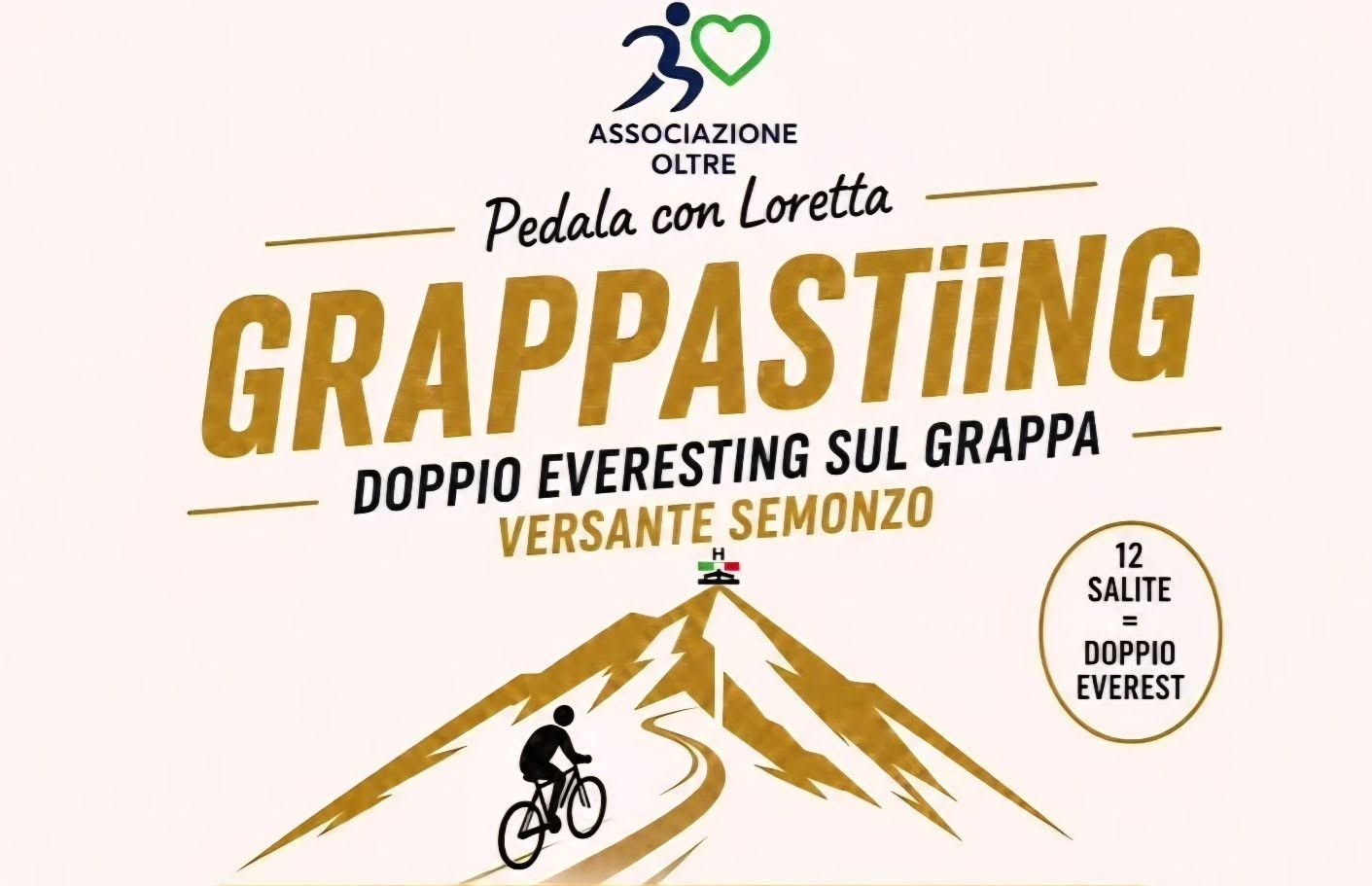 Tumore al seno, la sfida di Loretta: in bici sul Monte Grappa per dimostrare che il cancro non ferma la vita
